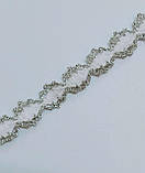 Мереживо макраме з люрексом сріблястим ширина 1,5см, фото 4