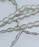 Мереживо макраме з люрексом сріблястим ширина 1,5см, фото 6