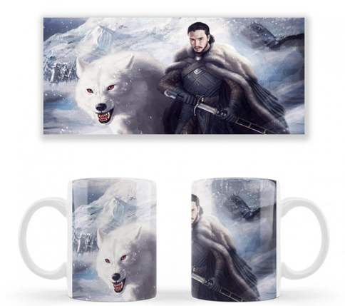 Чашка біла керамічна Game of Thrones Гра престолів ABC, фото 1
