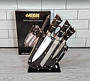 Набір кухонних ножів на підставці Benson BN-416 9 предметів/Ніжі на кухню, фото 2