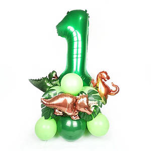 Фігури на стійці з кульок з динозаврами | Салатовий