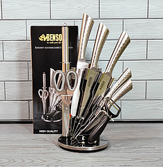 Набір кухонних ножів на підставці Benson BN-415 9 предметів/ножі на кухню