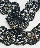 Мереживо макраме чорне ширина 4см, фото 6