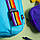 Рюкзак Fjallraven Kanken MINI з райдужними ручками Темно-блакитний розмір 27*21*10 (7L), фото 6