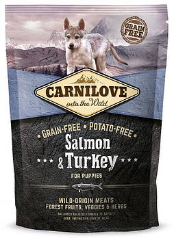 Беззерновий корм для цуценят всіх порід Carnilove Salmon & Turkey Puppy 1,5 кг (лосось та індичка)