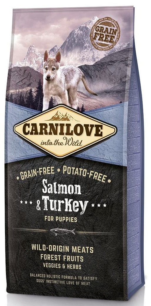 Беззерновий корм для цуценят всіх порід Carnilove Salmon & Turkey Puppy 12 кг (лосось та індичка), фото 1