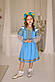Плаття для дівчинки Тризуб блакитно-жовта, фото 6