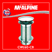 Слив клик/клак для умывальника без перелива 1 1/4" хром CWU60-CB McALPINE