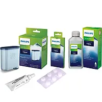 Набір для обслуговування кавомашини Philips CA6903/90 (Фільтр Philips AquaClean, рідина, таблетки, мастило)