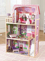 Кукольный деревянный домик AVKO Вилла Бергамо большой + мебель в подарок 4 комнаты
