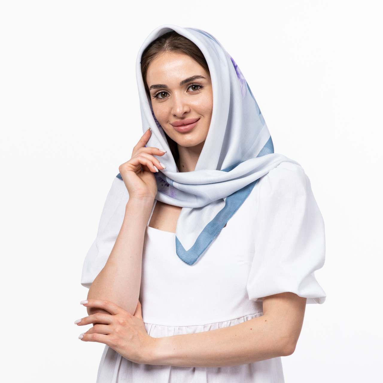 Тонка кашемірова хустина розміром 80х80см, фото 1