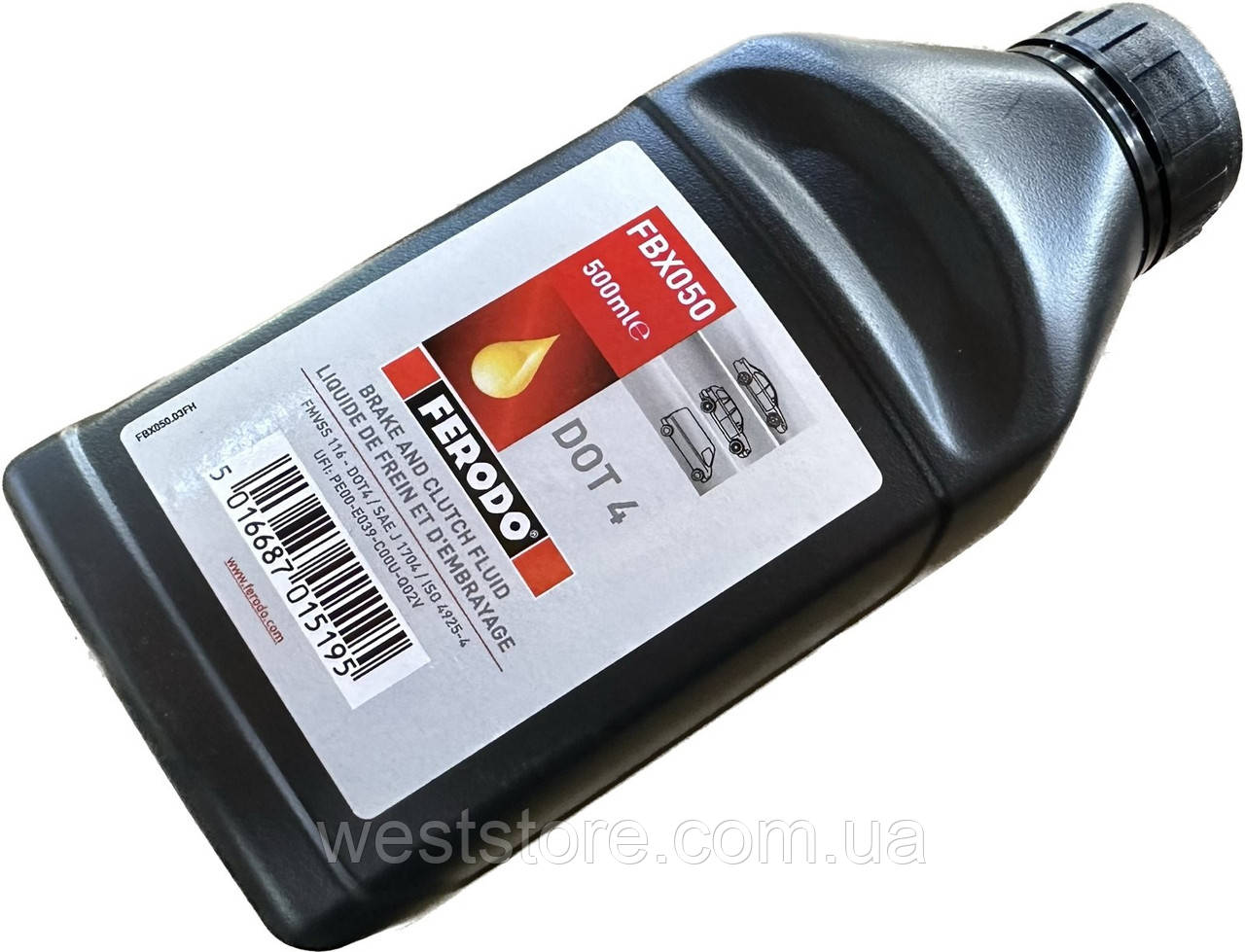 Гальмівна рідина FERODO DOT-4 0.5 L FE FBX050