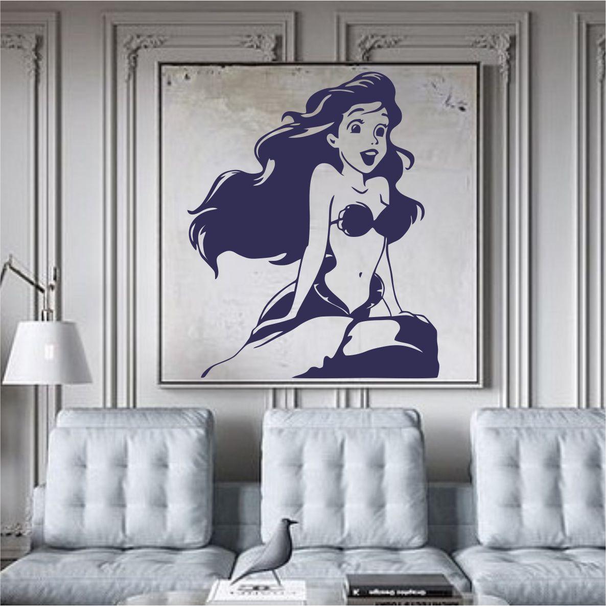 Трафарет для фарбування, Русалонька, одноразовий з самоклеючої плівки 115 х 95 см