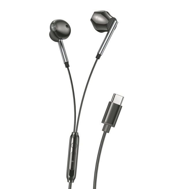 Навушники XO EP66 Crescent Type-C digital decoding flat earphone Black