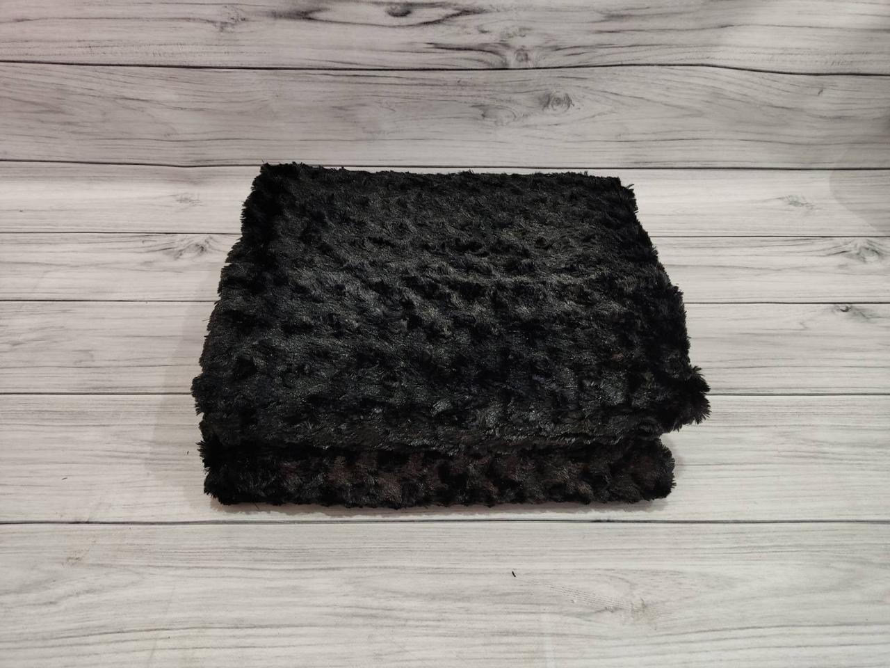 Плед мікрофібра 220 на 240 см Le velle home чорний, фото 1