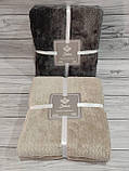 Плед мікрофібра євро розмір 200 на 220 см Belizza home графіт, фото 3
