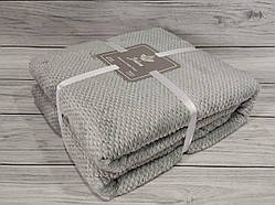 Плед мікрофібра євро розмір 200 на 220 см Belizza home сірий