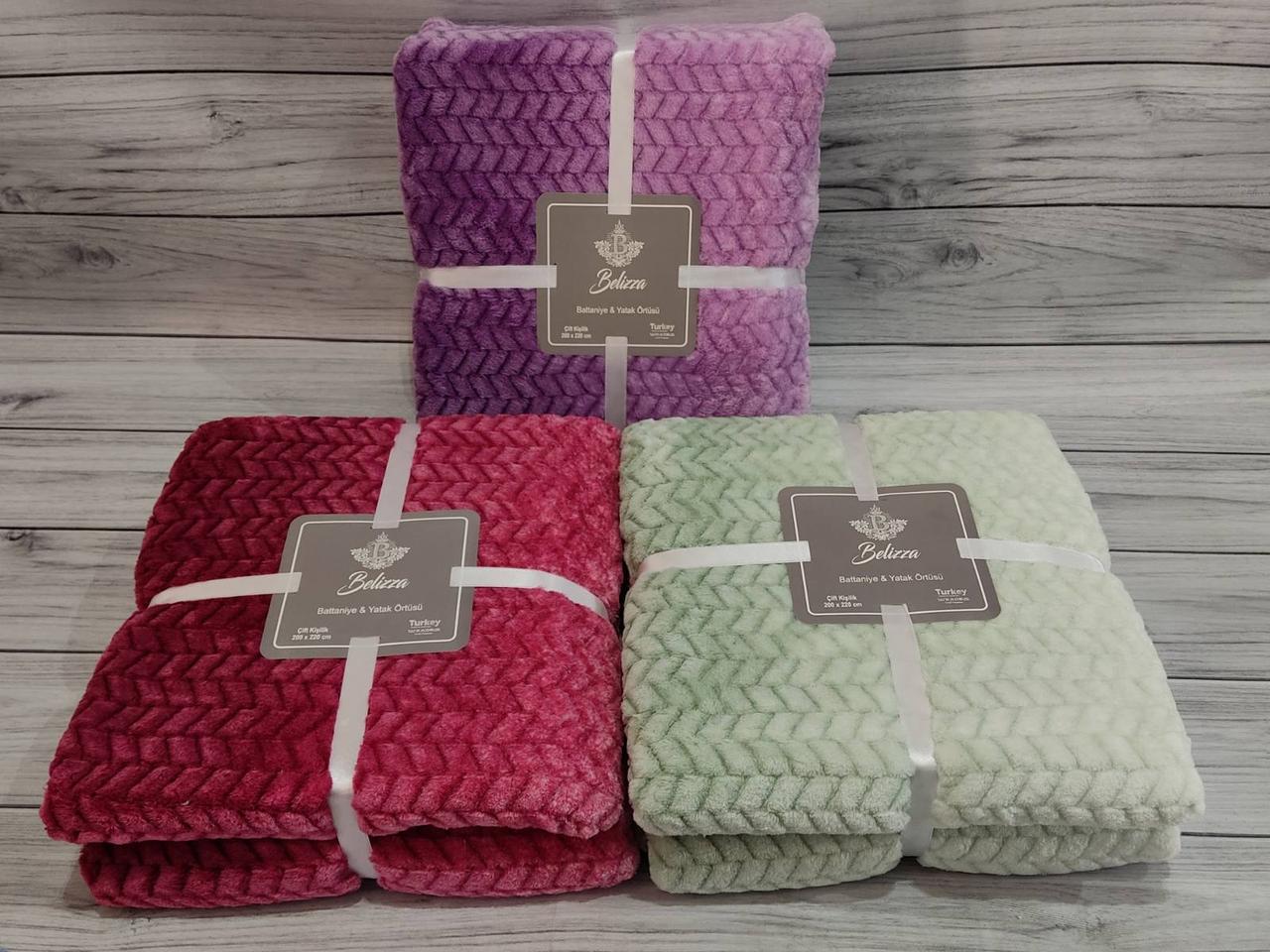 Плед мікрофібра євро розмір 200 на 220 см Belizza home, фото 1