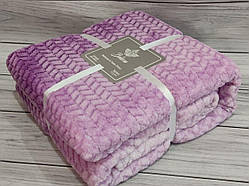 Плед мікрофібра євро розмір 200 на 220 см Belizza home сливовий