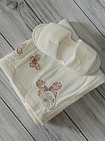 Набір для сауни жіночий бамбуковий 3 предмета Pupilla люкс Туреччина рожевий