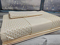 Постільна білизна ранфорс з мереживом люкс євро розмір  Marie Claire Туреччина кремова