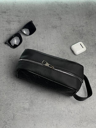 Клатч Louis Vuitton чорний шкіряний, фото 2