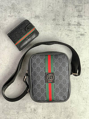 Месенджер Gucci чорний, фото 2