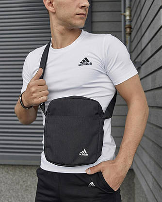 Комплект футболка біла Adidas + Шорти + Барсетка, фото 3