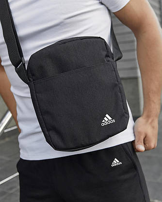Комплект футболка біла Adidas + Шорти + Барсетка, фото 3