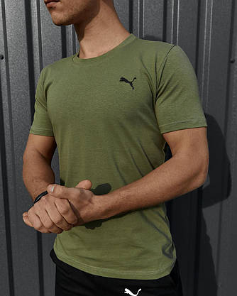 Комплект Puma футболка хакі + шорти, фото 2