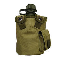 Чехол для фляги 1л с карманом Койот Molle