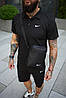 Комплект Nike поло чорний і шорти + Бірсетка, фото 2