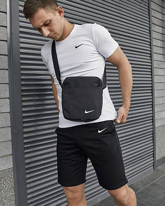 Комплект футболка біла Nike+ Шорти + Барсетка, фото 2