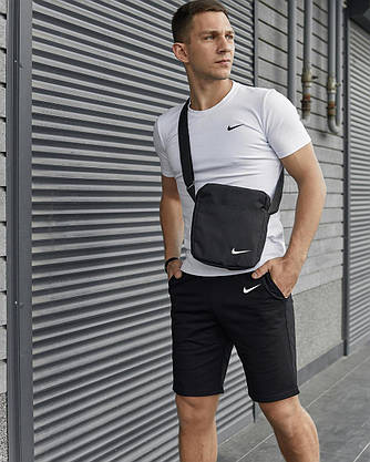 Комплект футболка біла Nike+ Шорти + Барсетка, фото 3