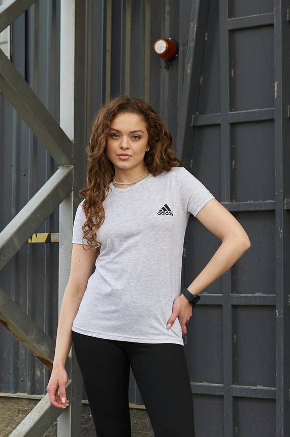 Жіноча футболка Adidas сіра, фото 2