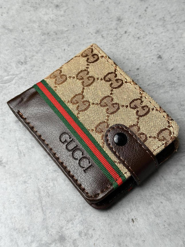 Гаманець Gucci /коричнева шкіряна вставка, фото 2