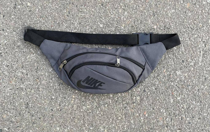 Бананка Nike Сіра /Лого накатка /із трьома відділеннями, фото 2