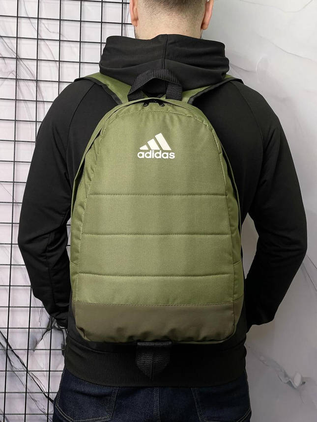 Рюкзак Матрас Хакі Adidas (біле лого), фото 2