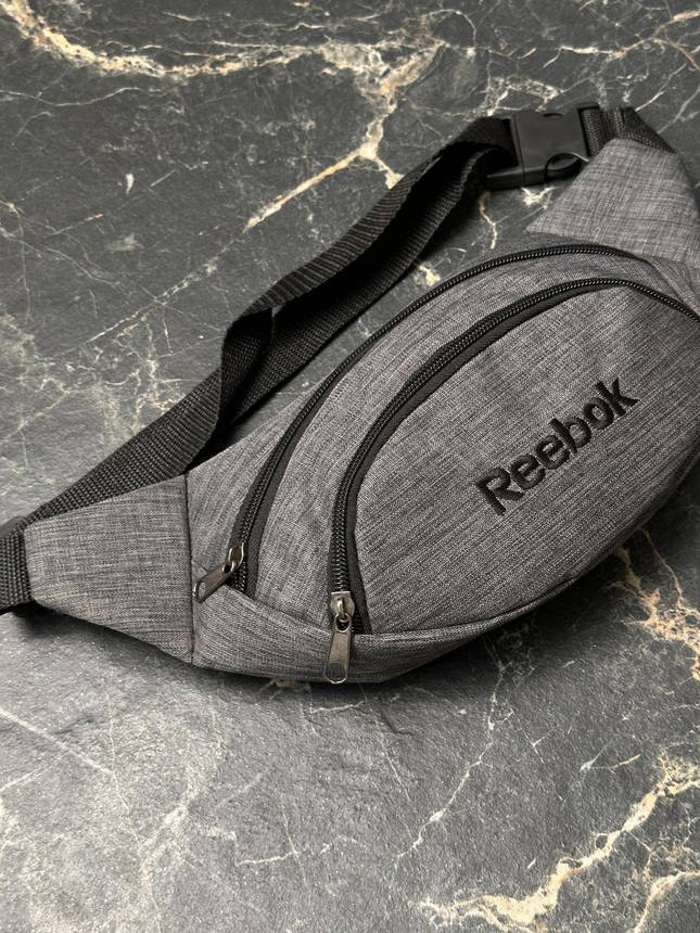 Бананка темний меланж Reebok (лого чорне), фото 2