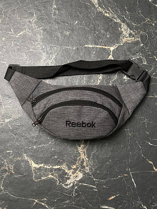 Бананка темний меланж Reebok (лого чорне), фото 2