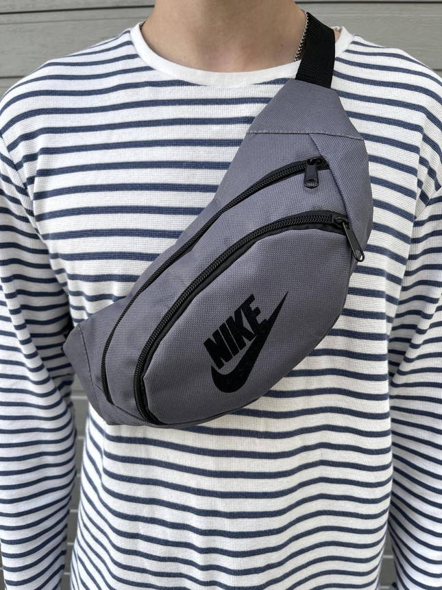 Бананка Nike сіра з чорним лого, фото 2