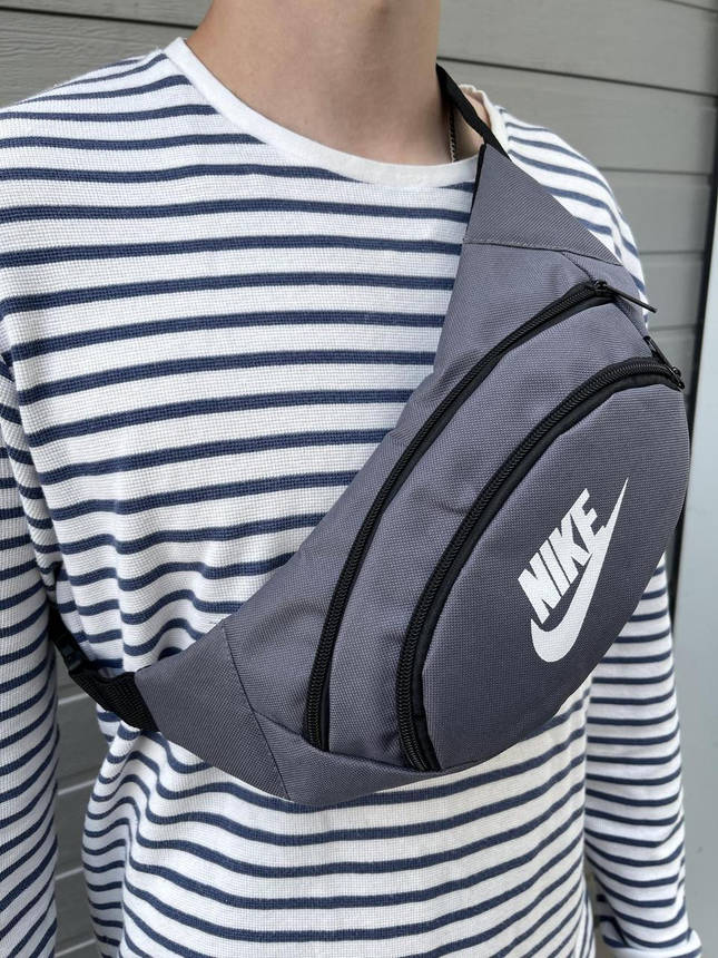 Бананка Nike сіра з білим лого, фото 2