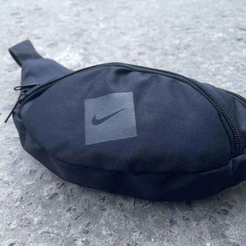 Бананка чорна Nike накатка із чорним квадратом, фото 2