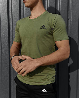 Комплект Adidas футболка хакі + шорти, фото 2