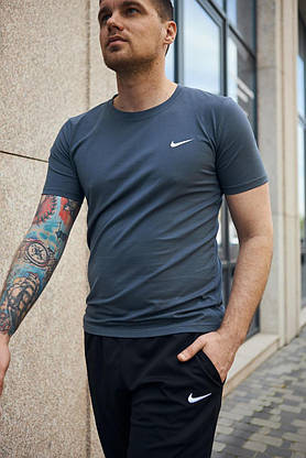 Комплект Nike футболка графіт + шорти, фото 2