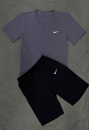Комплект Nike футболка графіт + шорти, фото 3