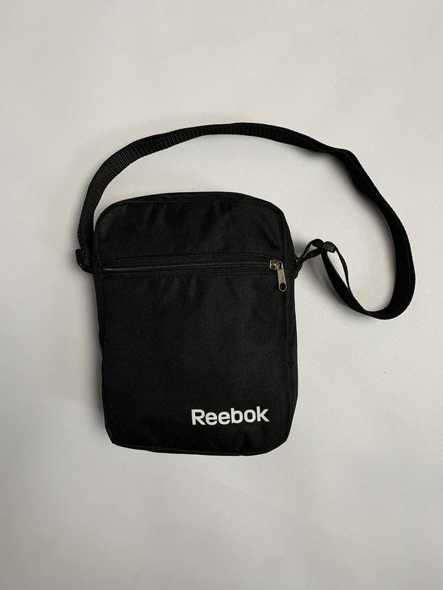 Барсетка чорна Reebok змійка спереду, фото 2