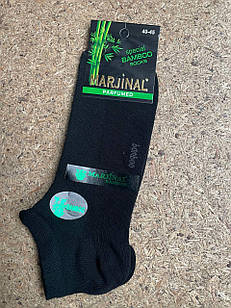 Шкарпетки чоловічі бамбукові короткі чорні набір 3 пари, 6 пар розмір 40-45, шкарпетки Marjinal антибактеріальні