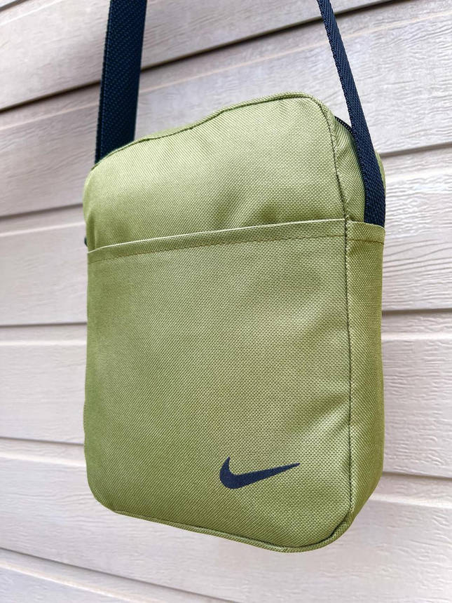 Барсетка Nike хакі з чорним лого, фото 2
