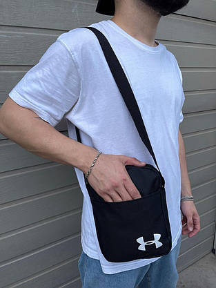 Барсетка чорна Under Armour з білим лого, фото 2